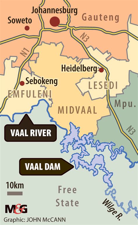 Vaal River Map