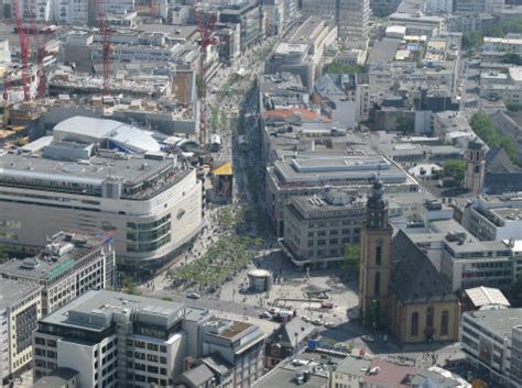 The Zeil Pedestrian Mall in Frankfurt Germany