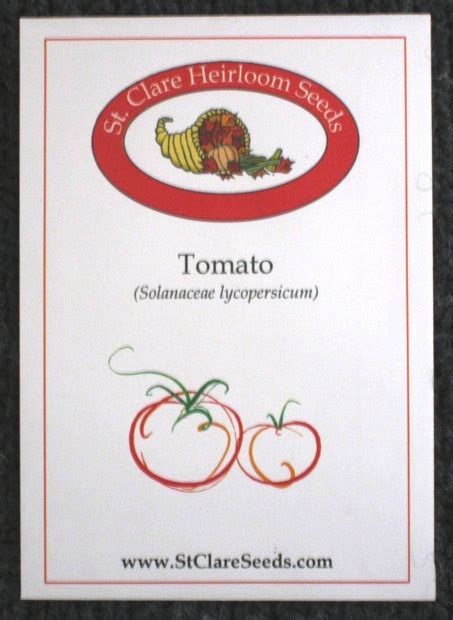 Our Heirloom Seed Packets - St. Clare Heirloom Seeds - Heirloom and Open Pollinated Vegetable ...