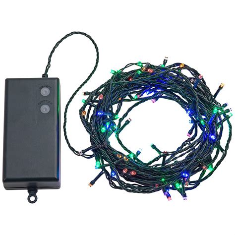 Multicolor 33'4" Battery Operated Timer LED String Lights - #6R666 ...