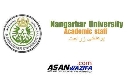 Jobs In Nangarhar University ( Academic Staff ) | AsanWazifa