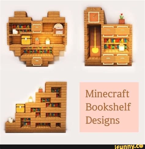 Minecraft Bookshelf Designs - iFunny