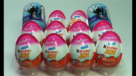 12 Eggs Surprise Eggs Kinder Joy - YouTube