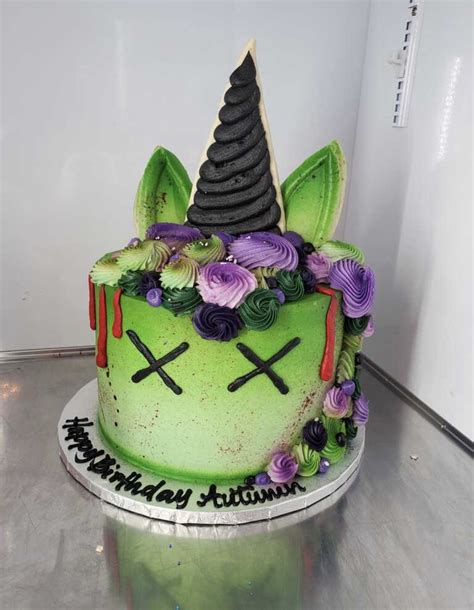 Zombie Unicorn Cake - Hayley Cakes and Cookies Hayley Cakes and Cookies