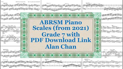 ABRSM Piano Scales from 2021 Grade 7 (Complete) - YouTube