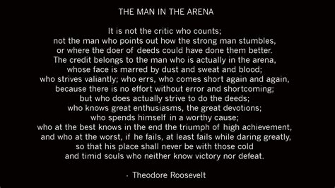 Man In The Arena Quote - ShortQuotes.cc