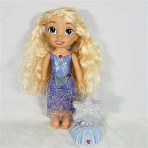 DISNEY FROZEN JAKKS Pacific Elsa Doll Northern Lights Singing 13” Doll ...