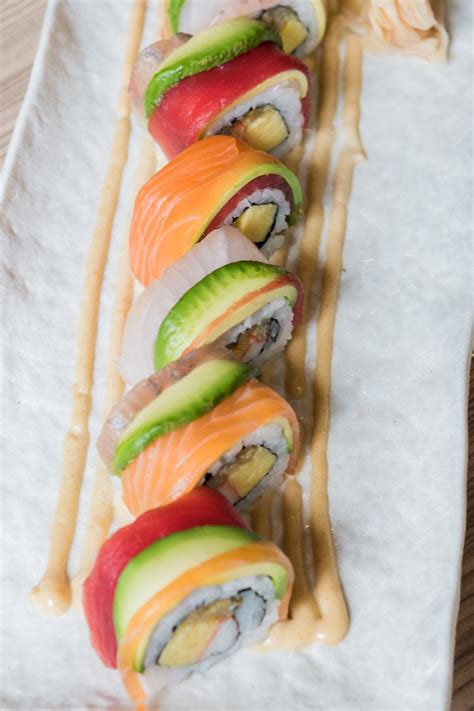 Rainbow Roll Sushi