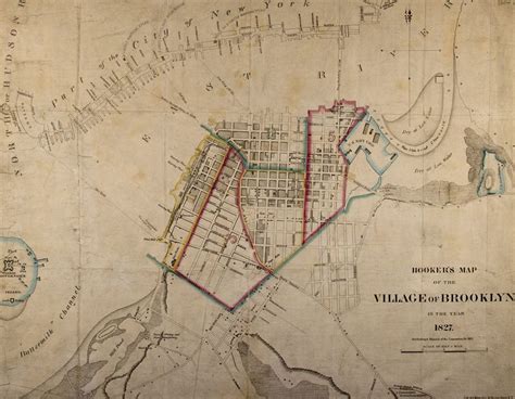 Brooklyn Map- 1827 | Brooklyn history, Brooklyn map, New york city ny