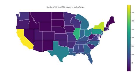 Number of NBA players by state of origin [OC] : r/dataisbeautiful