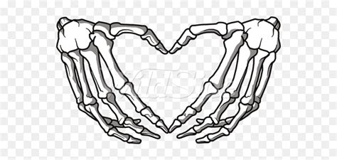 Heart Drawing Images - Skeleton Hands Making A Heart, HD Png Download - vhv
