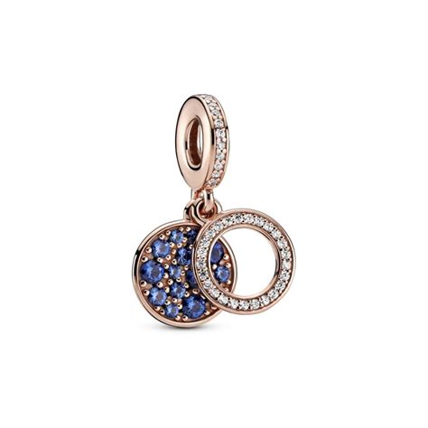 Pandora Sparkling Blue Disc Double Dangle Charm