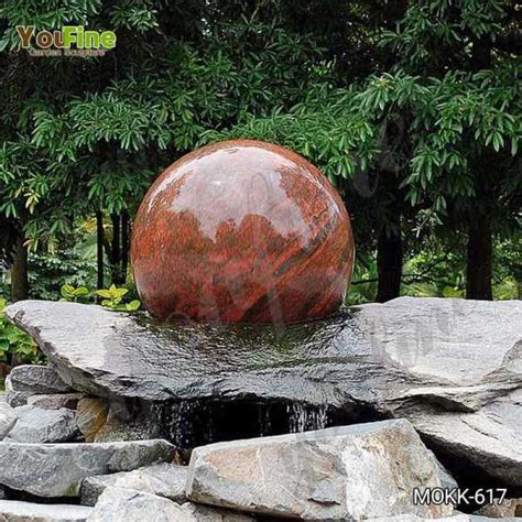 Floating Sphere Fountain-Granite Garden Decor