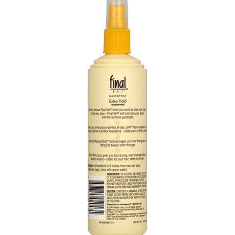 Final Net Extra Hold Extra Firm Control Hairspray (12 fl oz) Delivery or Pickup Near Me - Instacart