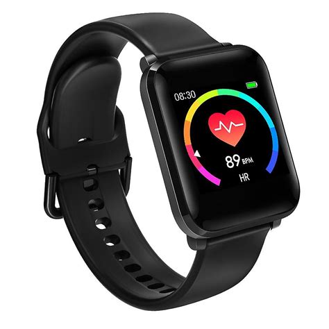 Waterproof health care smart watch heart rate blood pressure monitor (black) | Fruugo AU