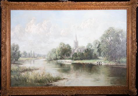 Rowland Henry Hill - Rowland Henry Hill (1873-1952) - Early 20th Century Oil, Church By The ...