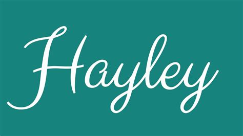 Learn how to Sign the Name Hayley Stylishly in Cursive Writing - YouTube