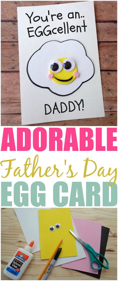 DIY Father's Day Card: You're An EGGcellent Daddy