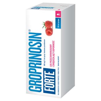 Groprinosin Forte 500 mg/ 5 ml, syrop dla dzieci powyżej 1 roku i dorosłych, smak malinowy, 150 ...