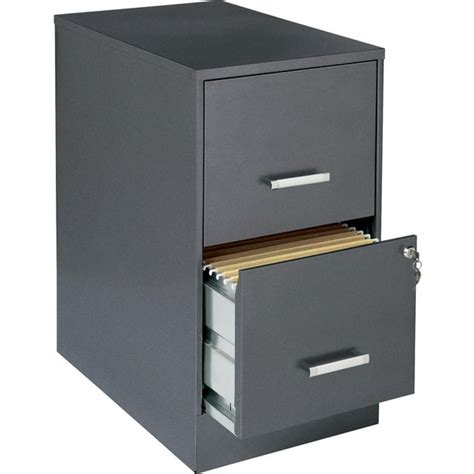 Lorell 2 Drawers Vertical Steel Lockable Filing Cabinet, Gray - Walmart.com - Walmart.com