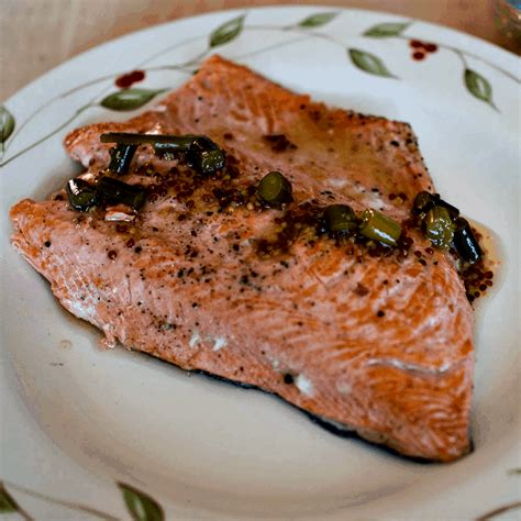 Pan Seared Salmon with Mustard Sauce- Upstate Ramblings