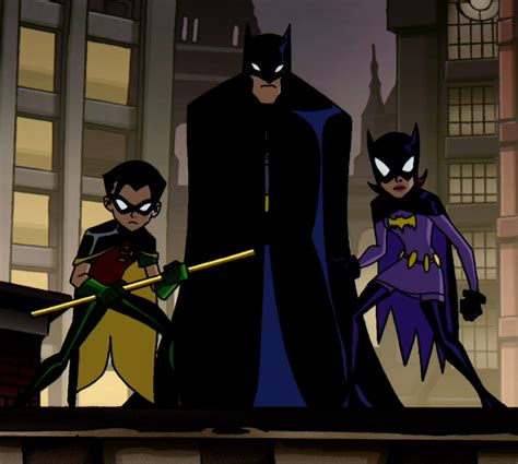 Image - Batman, Robin, Batgirl - The Batman.jpg - DC Database - Wikia