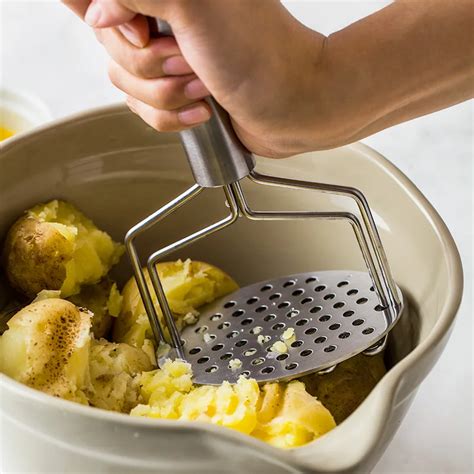 Double mashed potato masher device pumpkin mud crushed fruit plate for gadgets Kitchen potato ...