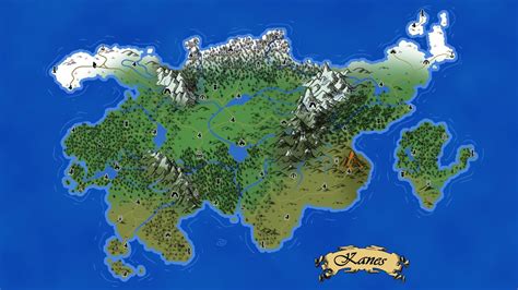 My first DnD fantasy map continent, Kanes, seeing if I can improve on anything : worldbuilding