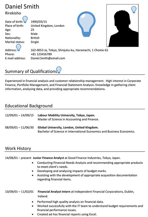 Japan CV Sample | CareerProfessor.works