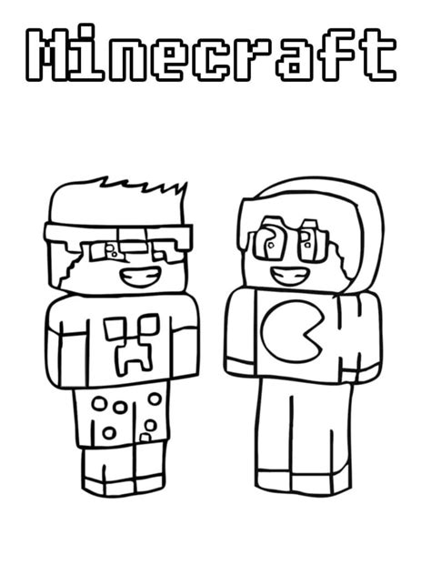 Minecraft Players coloring page - Download, Print or Color Online for Free