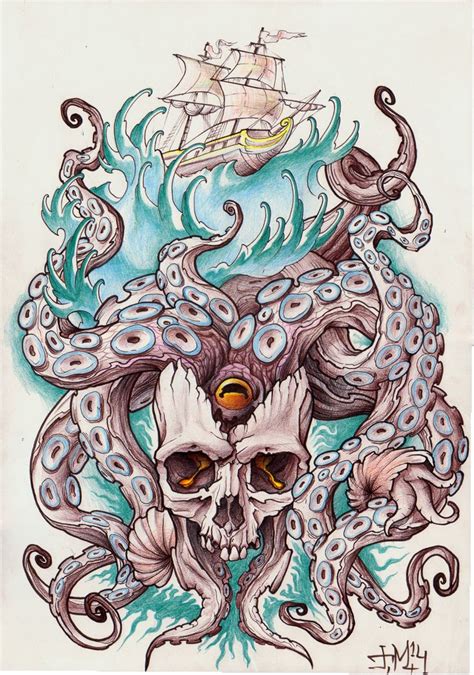 octopus skull | Body art tattoos, Tattoo drawings, Octopus tattoo design