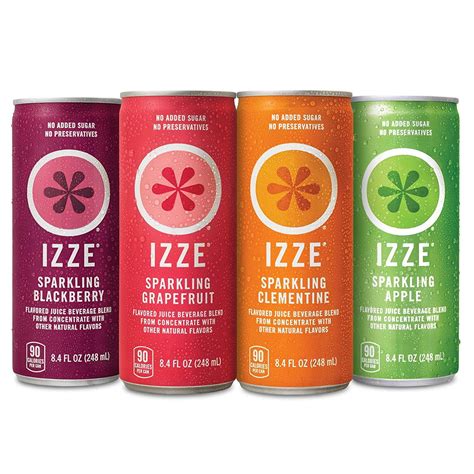 IZZE Sparkling Juice, 4 Flavor Variety Pack, 8.4 Fl Oz (24 Count) - Walmart.com - Walmart.com