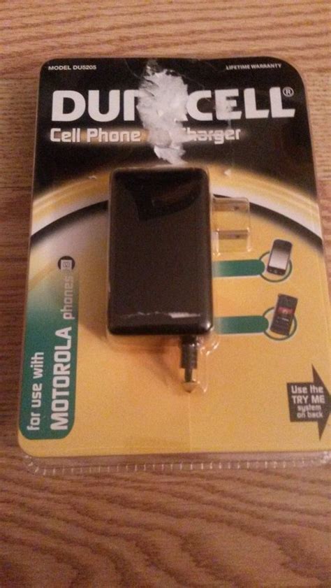 DURACELL CELL PHONE CHARGER FOR MOTOROLA PHONES - MODEL DU5205 #Duracell | Motorola phone, Cell ...