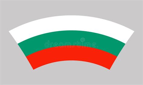 Flag of Bulgaria curved stock illustration. Illustration of bahrain - 168145987