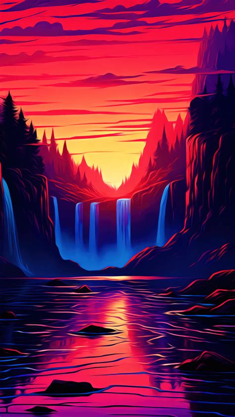 Waterfall Sunset 4k Wallpaper - Infoupdate.org