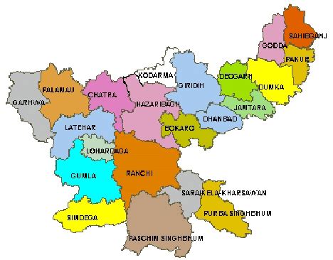 Joint Map Of Bihar And Jharkhand