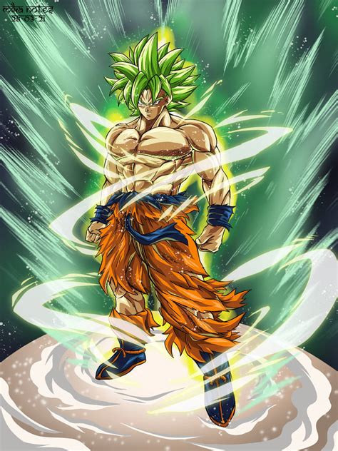 GOKU SUPER SAIYAN GREEN by mikanotes on DeviantArt