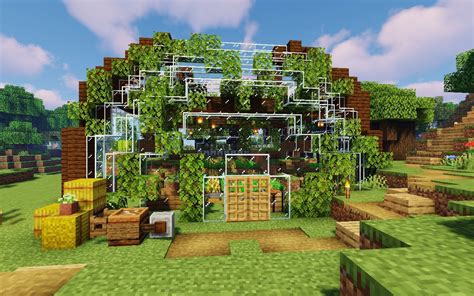 Finished building my greenhouse (album) : r/Minecraft