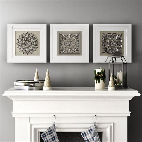 One Allium Way® Elegant Styled Gray Metal Wall Art Set & Reviews | Wayfair