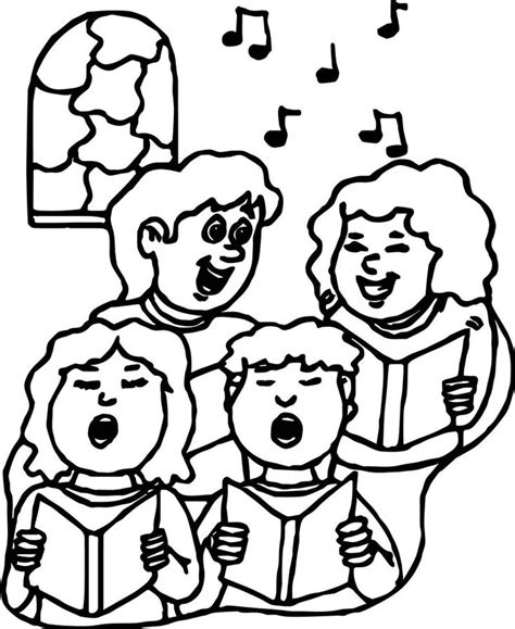 Children Choir Coloring Page | Fruit coloring pages, Coloring pages, Flower coloring pages