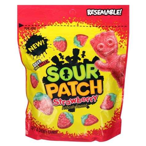 SOUR PATCH KIDS Strawberry Soft & Chewy Candy, 10 oz - Walmart.com - Walmart.com