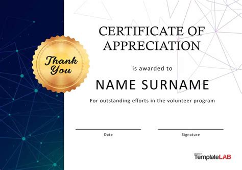 Volunteer Of The Year Certificate Template - Professional Template Ideas