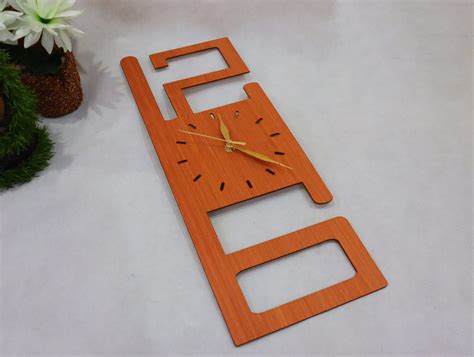 Laser Cut Modern Wood Wall Clock Free Vector cdr Download - 3axis.co