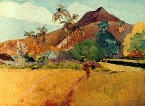 Gauguin: Tahiti, 1891. /Npaul Gauguin: Tahitian Landscape. Oil On Canvas, 1891. Poster Print by ...