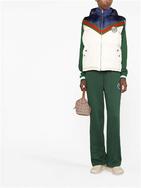 Gucci Web Stripe Padded Gilet | Neutrals | FARFETCH UK