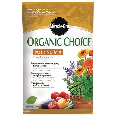 Miracle-Gro Organic Choice 32 Qt. Potting Mix-72983510 - The Home Depot