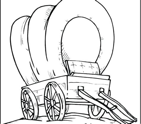 Covered Wagon Coloring Page at GetColorings.com | Free printable colorings pages to print and color