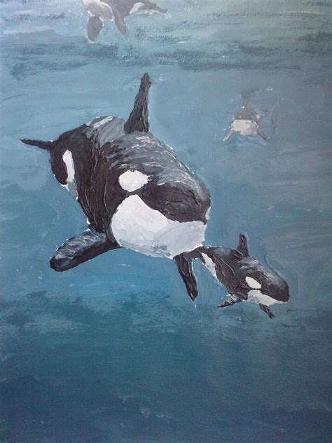 Orca and calf by Orcas-lover on deviantART