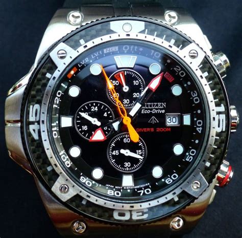 Citizen Promaster Aqualand Carbon Depth Meter Eco-drive bj2135-00e