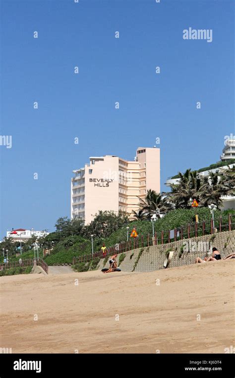 The Beverly Hills Hotel, view from beach, Umhlanga Rocks, KwaZulu Natal ...